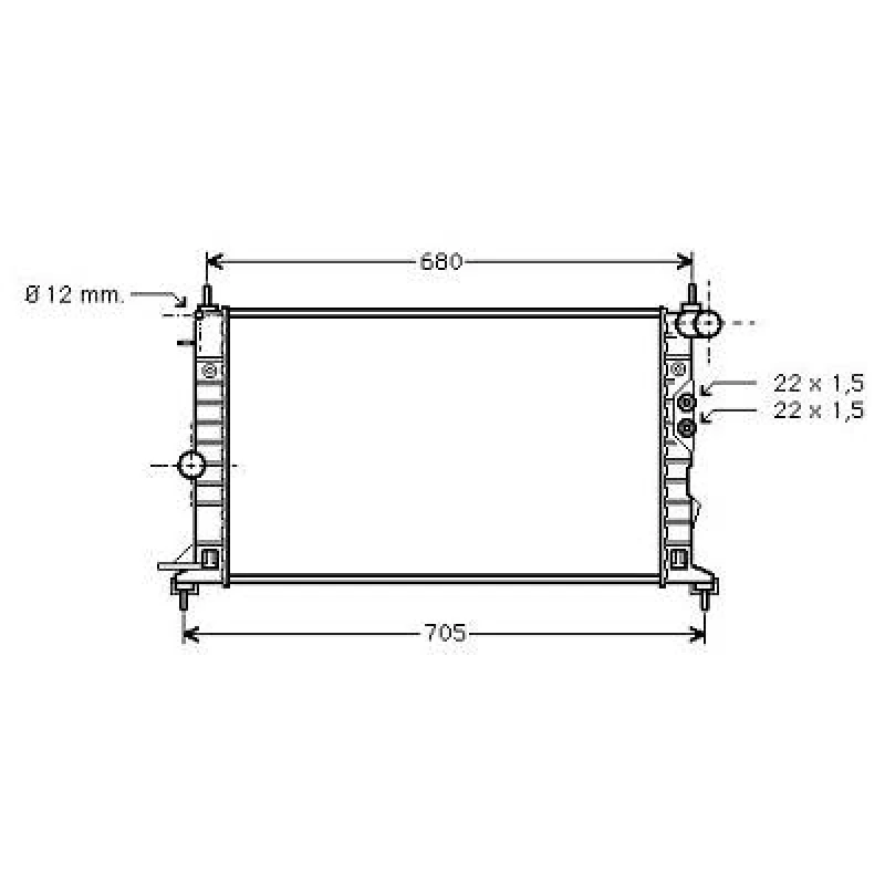Image of Engine radiator DIEDERICHS DCM2617