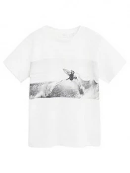 image of Mango Boys Surf Short Sleeve Tshirt - White