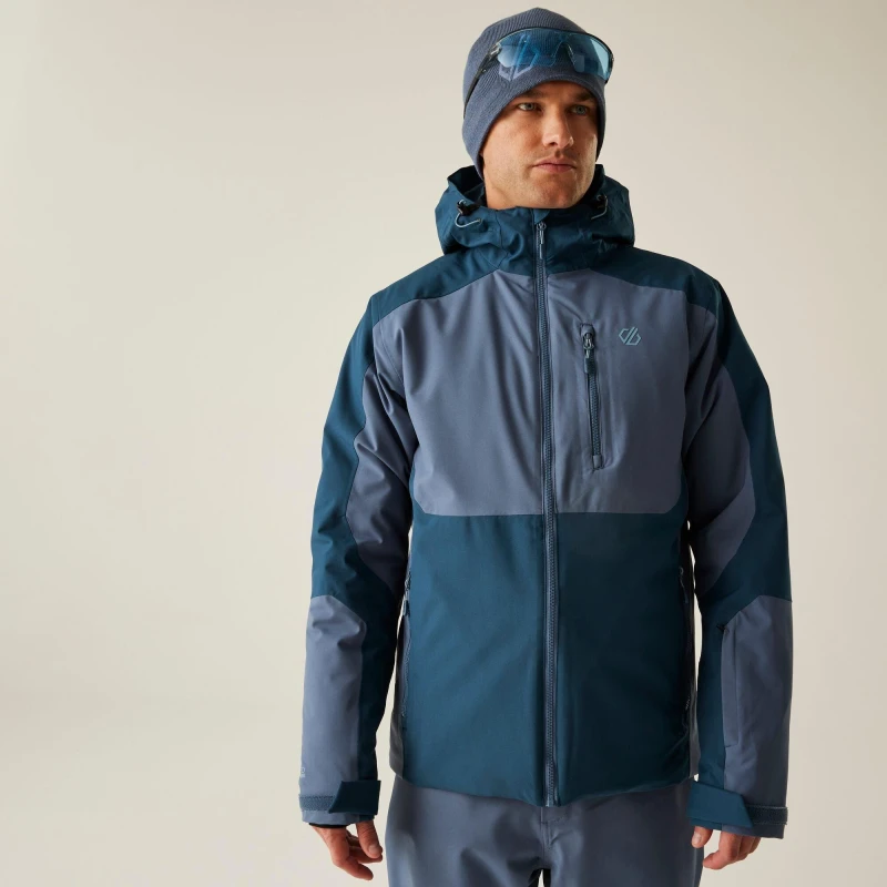 Image of Dare 2b Dare 2b Men Eagle Waterproof Breathable Insulated Skiing Jacket in Pale Blue Size: X-Small Pale Blue XS Male 5063516185765