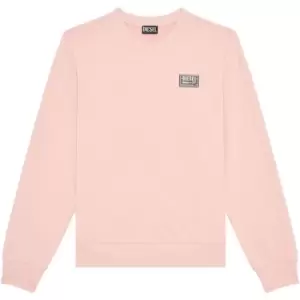 Image of Diesel Patch Logo Crew Sweater - Pink