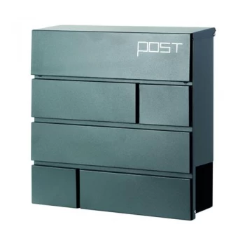 Phoenix Estilo Top Loading Letter Box in Graphite Grey with Key Lock