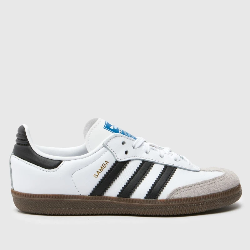 Image of adidas Originals Samba OG Shoes Childrens White/Black unisex C12 (30.5)