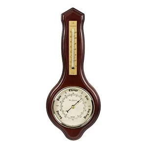 image of Wooden Barometer & Thermometer