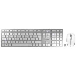 Image of CHERRY JD-9100GB-1 Wireless, Radio Keyboard and mouse set English (UK), QWERTY White