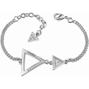 Ladies Guess Rhodium Plated Iconic 3Angles Bracelet