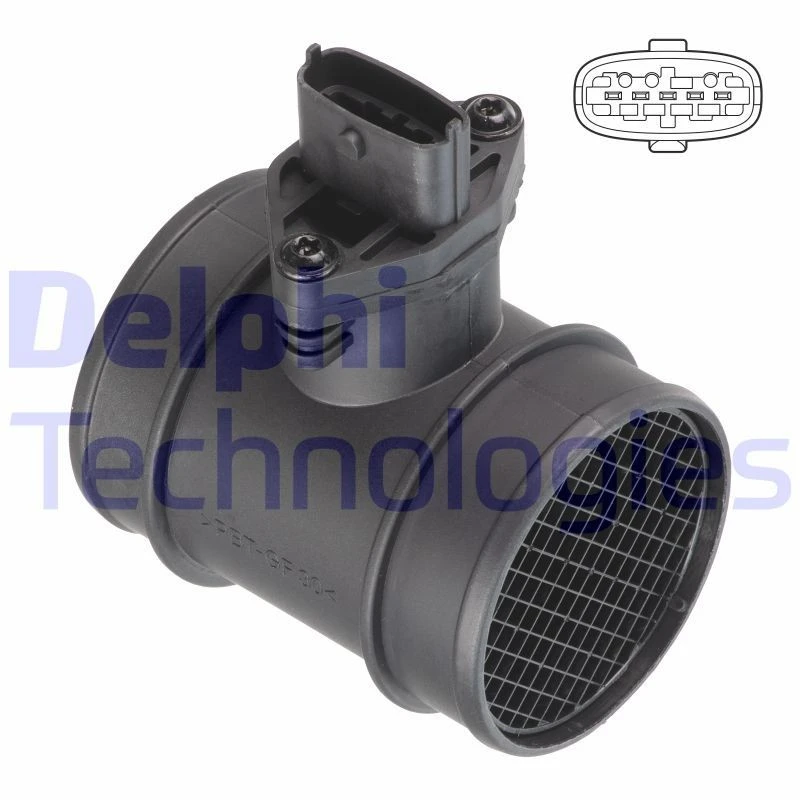 Image of DELPHI Mass air flow sensor DELPHI AF10709-12B1