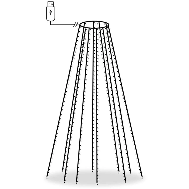 Image of VIDAXL Christmas Tree Net Lights with 400 LEDs Cold White 400cm Vidaxl 8720286434611
