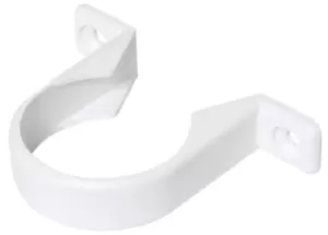 Image of Floplast White Solvent Weld Waste Pipe Clip (Dia)40mm, Pack Of 3