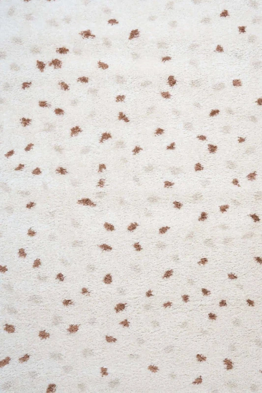 Image of THE RUGS Moodi Spot Design Shaggy Soft High Pile Living Room Rug & Runner in Terracotta Size: 80cm x 150cm Terracotta Unisex 80cm x 150 cm