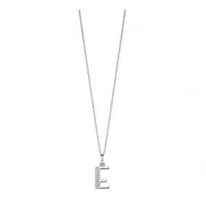 image of Beginnings Sterling Silver Art Deco Initial E Cubic Zirconia Pendant P4727C