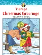 Image of creative haven vintage christmas greetings coloring book