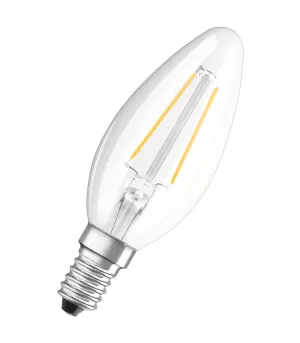 Image of Osram 25W E14 SES LED Filament Globe Light Bulb - Warm White