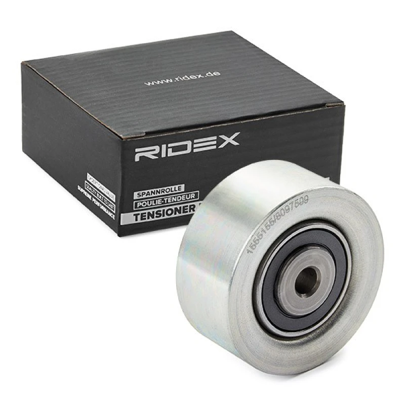 Image of RIDEX 312D0060 Idler Pulley Metal Deflection/Guide Pulley,v-ribbed belt (312)