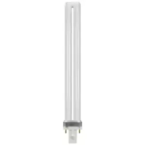 Image of Crompton Lamps CFL PLS 11W 2-Pin Single Turn Warm White Frosted S-Type