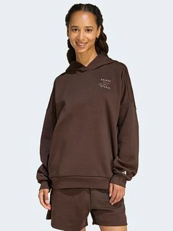 Image of Adidas Sweatshirt woman adidas Studio HD Auco 3-Stripes Marron Female L