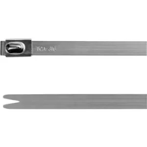 image of HellermannTyton 111-93089 MBT8S-316-SS-NA-C1 Cable tie 201mm 4.60 mm Silver Ball lock