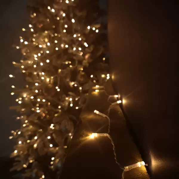 Image of 20m Multi Function Battery Operated Vintage Gold LED Fairy Lights Christmas Decorations with Timer