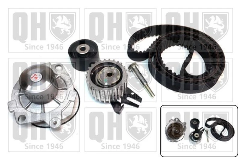 Image of QUINTON HAZELL Water pump and timing belt kit QUINTON HAZELL QBPK7940