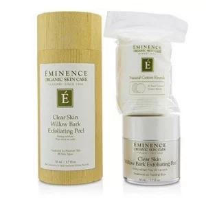 image of Eminence Clear Skin Willow Bark Exfoliating Peel (with 35 Dual-Textured Cotton Rounds) 50ml/1.7oz