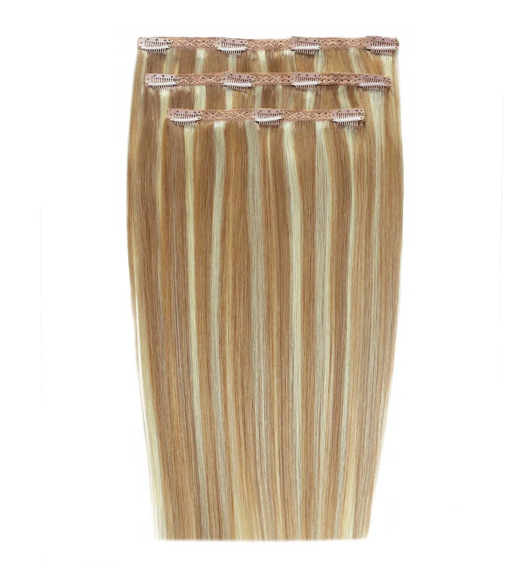 Image of Beauty Works Deluxe Clip-In Extensions 16" 100% Remy Hair - 140 grams, 613/16 California Blonde, Women