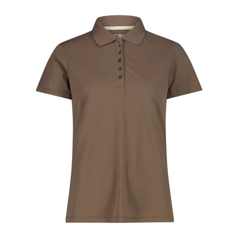 Image of CMP Womens pique polo shirt CMP One colour Marron Female 4XL