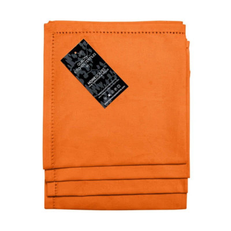 Image of Homescapes Cotton Fabric 4 Napkins Set Orange