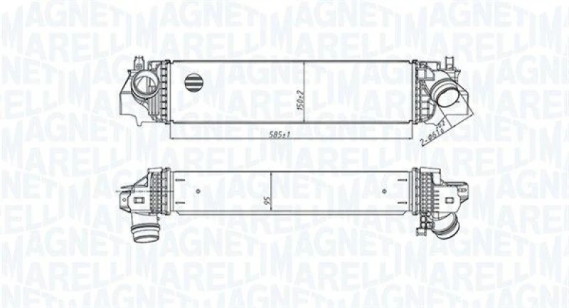 Image of MAGNETI MARELLI Intercooler MAGNETI MARELLI 351319205560