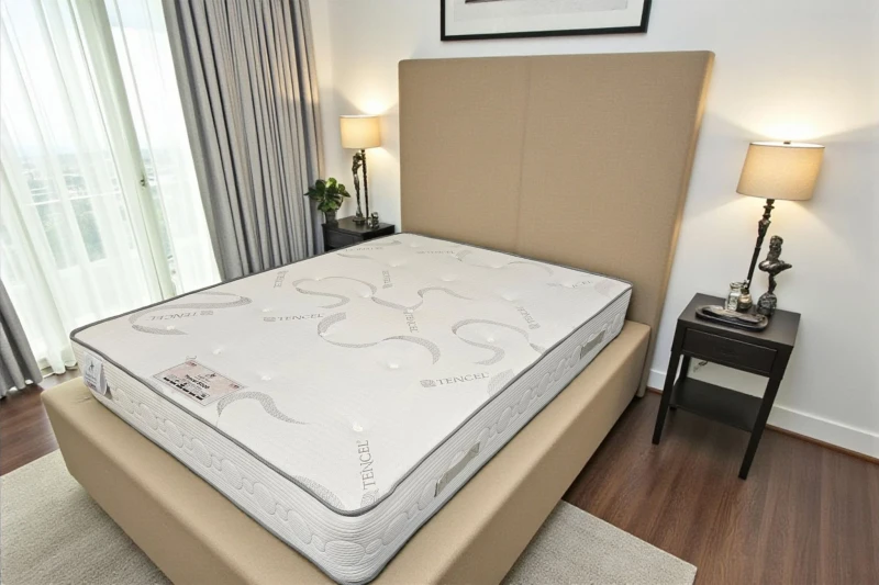 Image of Knight Sleep Premium Tencel Hybrid 29cm Deep Firm Mattress in White Size: Small Single White Unisex Small Single