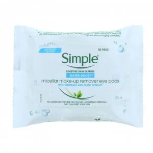 image of Simple Water Boost Micellar Make-up Remover Eye Pads x30