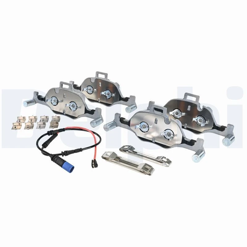 Image of DELPHI LP5050EV Brake pad set with accessories, with anti-squeak plate Brake Pad Set,disc brake (402)