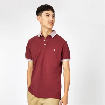 image of Jack Wills Eaton Tipped Polo - Damson