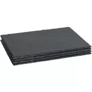 image of Argon Tableware - Rectangle Slate Placemats - 30 x 20cm - Pack of 4