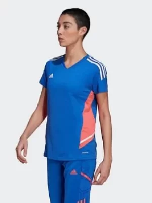 Image of adidas Condivo 22 Predator Jersey, Blue, Size 2Xs, Women