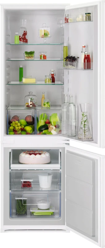 Image of AEG OSC6L181ES 177cm 70/30 Integrated Fridge Freezer with Sliding Door Hinge - White - E Rated