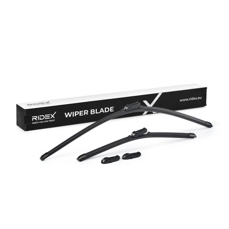 Image of RIDEX 298W17308 Wiper blade Front, 450mm, Flat wiper blade, Pin Fixing Wiper Blade (298)