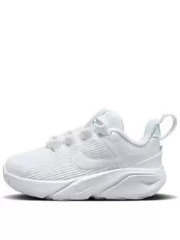 Image of Nike Toddler Kids Star Runner 4 Running Trainers, White, Size 7.5 Younger