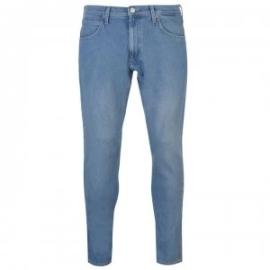 Image of Lee Jeans Luke Worker Slim Tapered Fit Jeans - Denim Mid Wash
