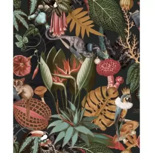 Image of Holden Wonderland Black Wallpaper