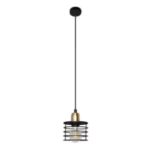 Edison Slim Pendant Ceiling Light Black Copper 12cm