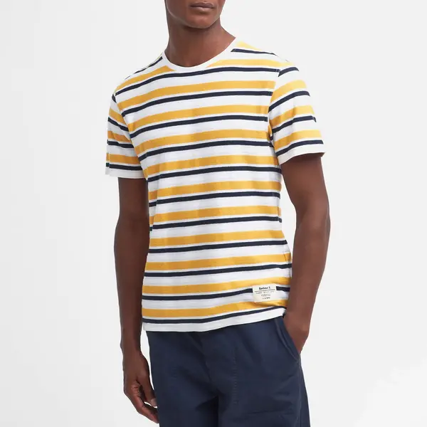 Image of Barbour Heritage Whitwell Striped Cotton-Jersey T-Shirt - L Multi Tops male MTS1270YE33 L