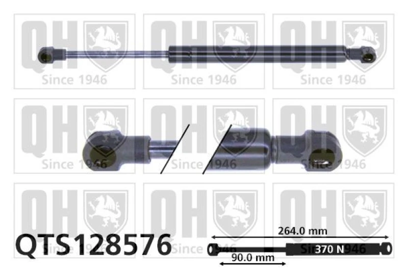 Image of QUINTON HAZELL Tailgate strut QUINTON HAZELL QTS128576