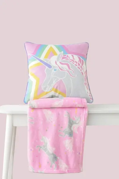 image of 'Unicorn' Velvet Filled Cushion