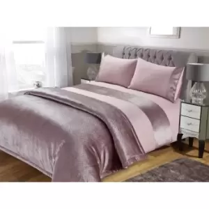 image of Isabella Rose Sparkle Velvet Duvet Set -Blush - Bedspread TJ Hughes