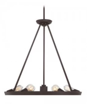 Image of 6 Light Pendant Chandelier Light Western Bronze, E27
