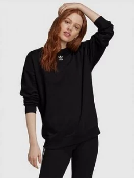 Image of Adidas Originals Trefoil Essentials Sweatshirt - Black