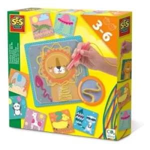 Image of SES CREATIVE Childrens Drawing with Laces, Unisex, Three to Six Years, Multi-colour (14889)