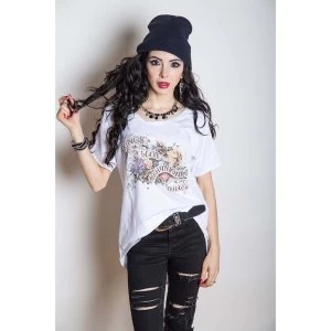 Image of Kings of Leon - Flowers Womens Large T-Shirt - White