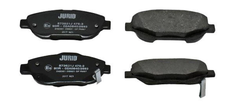 Image of JURID 573631J Brake pad set with acoustic wear warning Brake Pad Set,disc brake (402)