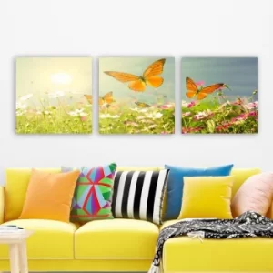 Image of P725636 Multicolor Decorative Canvas Painting (3 Pieces)