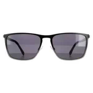 Image of Rectangle Black Ruthenium and Dark Grey Grey BOSS 1004/S
